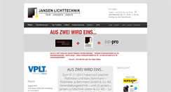 Desktop Screenshot of jansen-licht.de